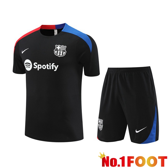 FC Barcelona Training T Shirt + Shorts Black 2024/2025