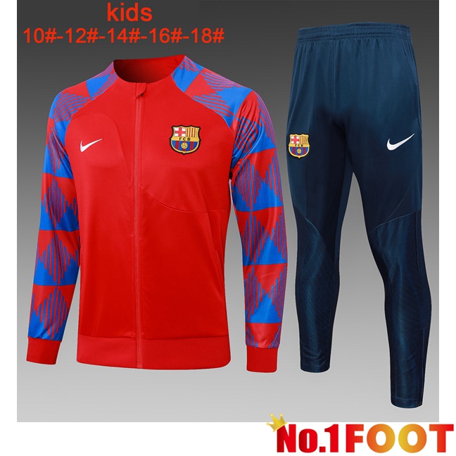 FC Barcelona Training Jacket Suit Kids Red 2024/2025