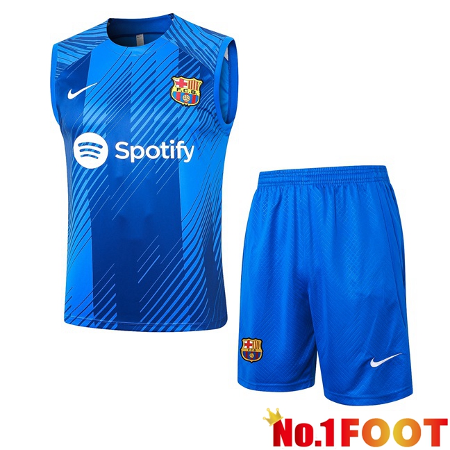 FC Barcelona Soccer Vest + Shorts Blue 2024/2025