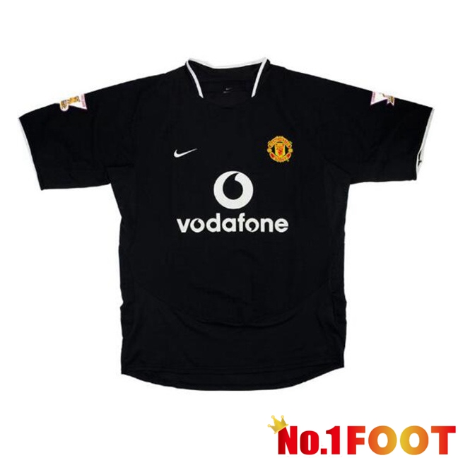 Manchester United Retro Soccer Jersey Away Black 2003-2004