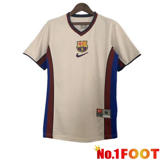 FC Barcelona Retro Soccer Jersey Away Grey 1998-1999