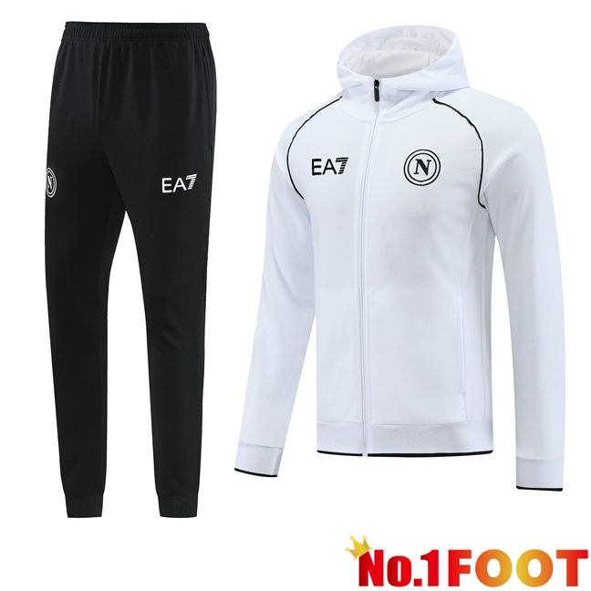 SSC Naples Training Tracksuit Windbreaker White 2024/2025