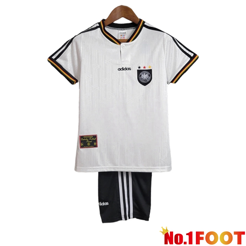 Germany Retro Kids Soccer Jersey Home 1996