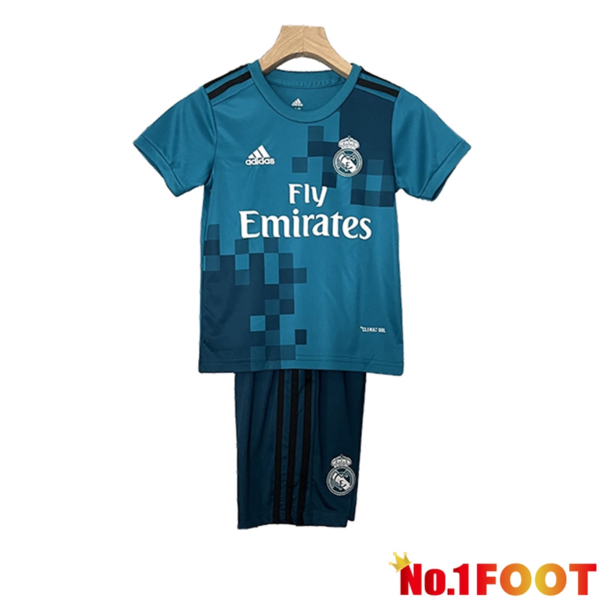 Real Madrid Retro Kids Soccer Jersey Third 2017/2018