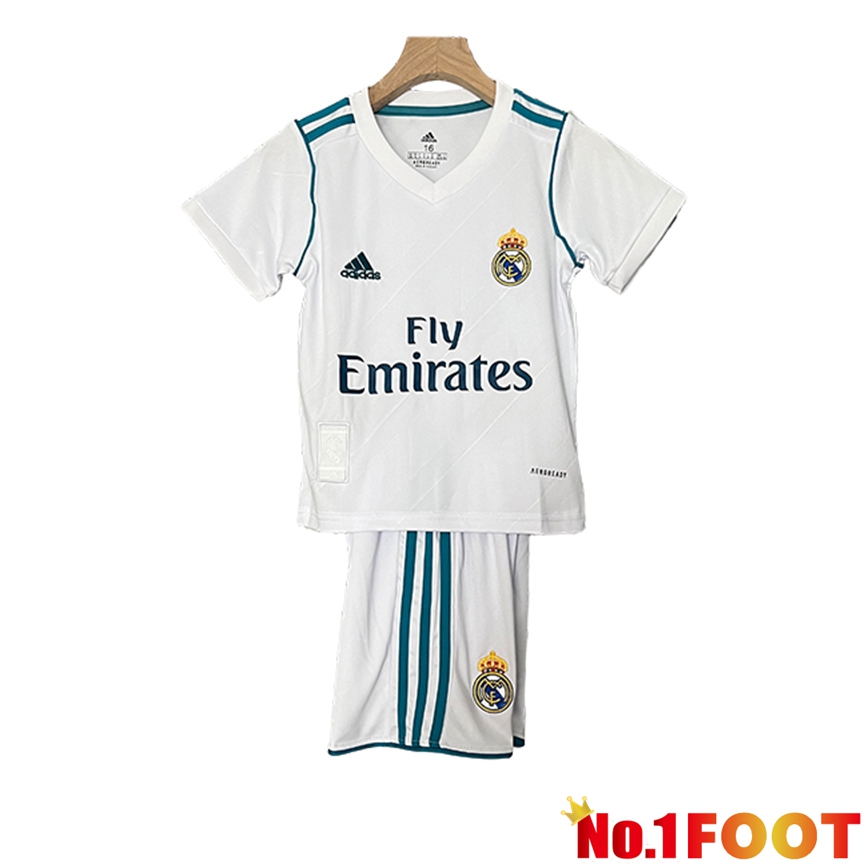 Real Madrid Retro Kids Soccer Jersey Home 2017/2018