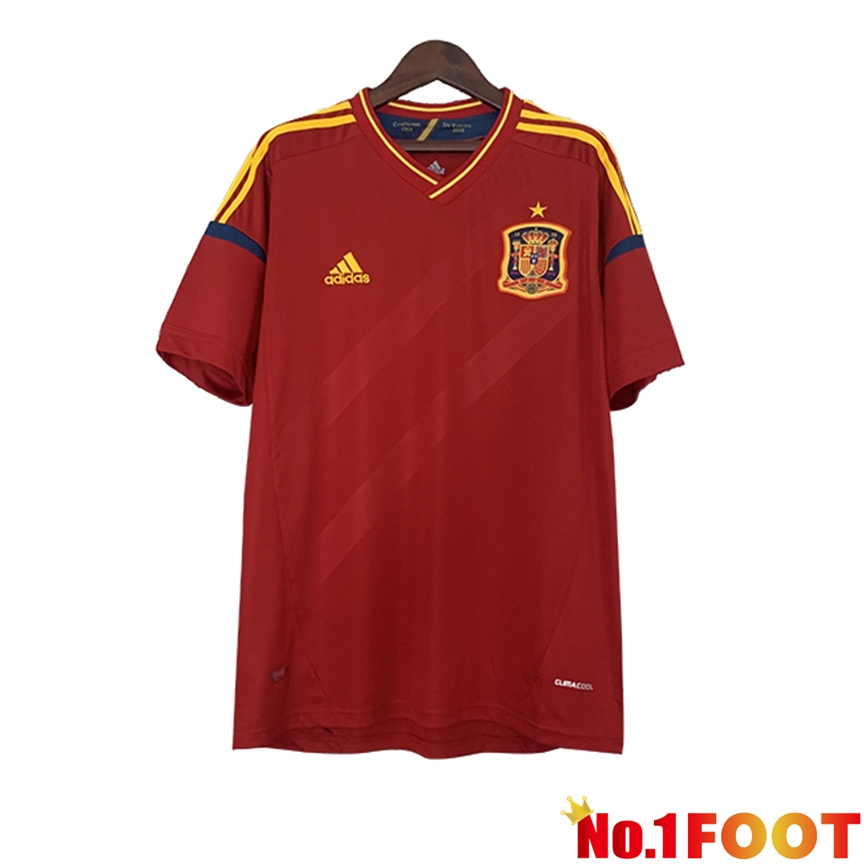 Spain Retro Soccer Jersey Home 2012