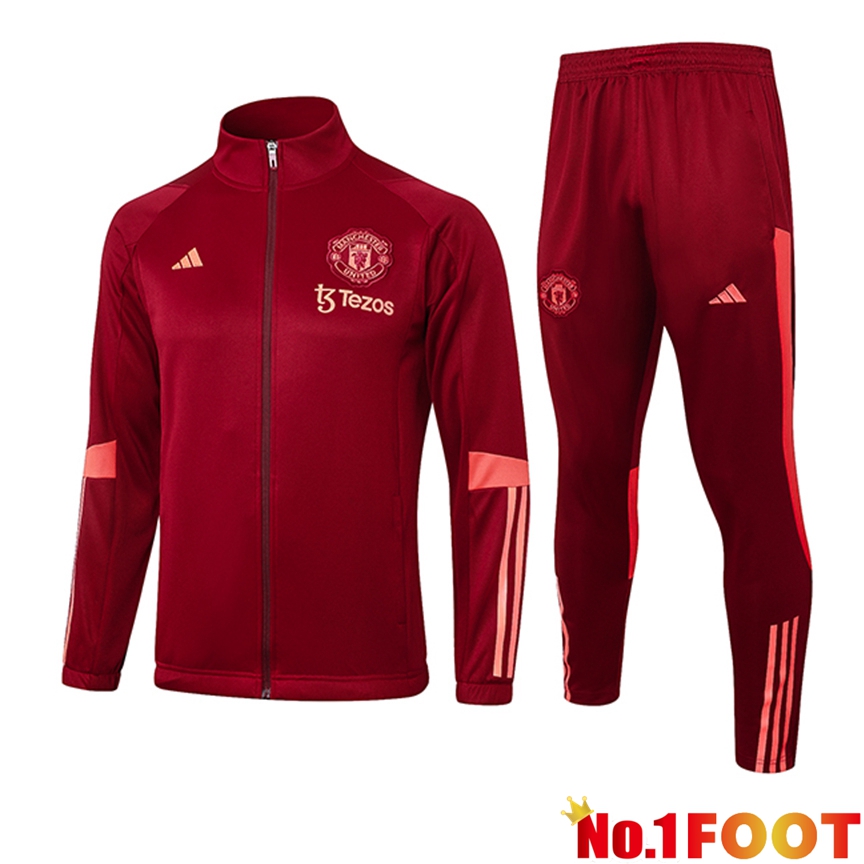 Manchester United Training Jacket Suit Red/Pink 2023/2024