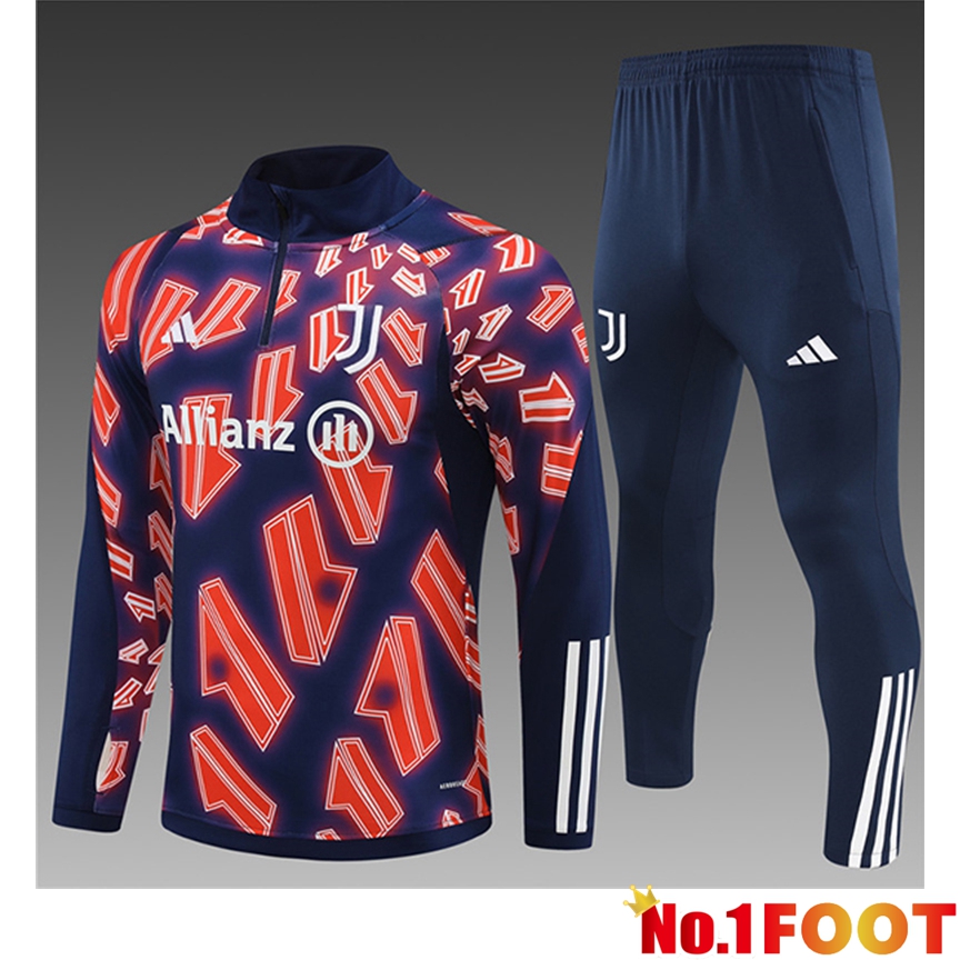 Juventus Kids Training Tracksuit Suit Red/Blue 2024/2025