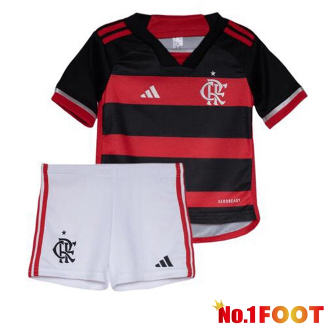 Flamengo Kids Soccer Jersey Home Red 2024/2025