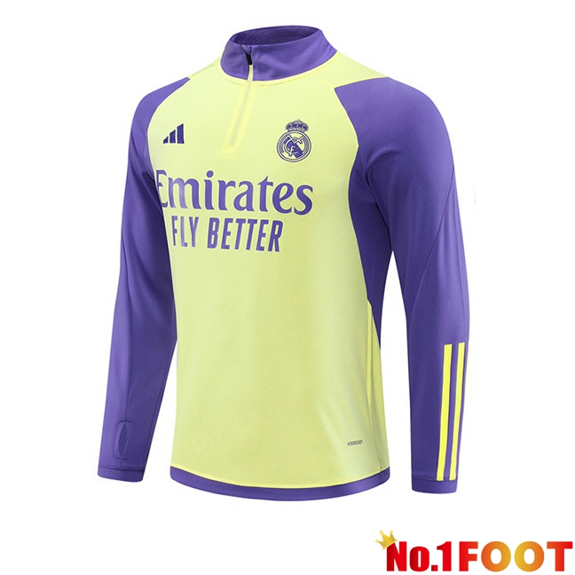 Real Madrid Training Sweatshirt Yellow Purple 2024/2025