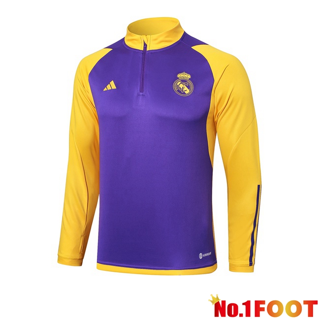 Real Madrid Training Sweatshirt Purple Yellow 2024/2025