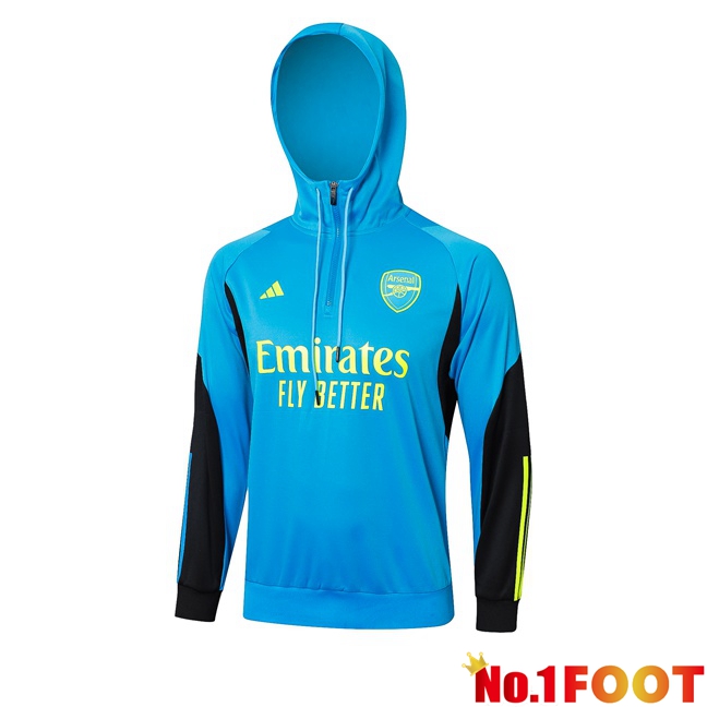 Arsenal Training Sweatshirt Hoodie Blue 2024/2025