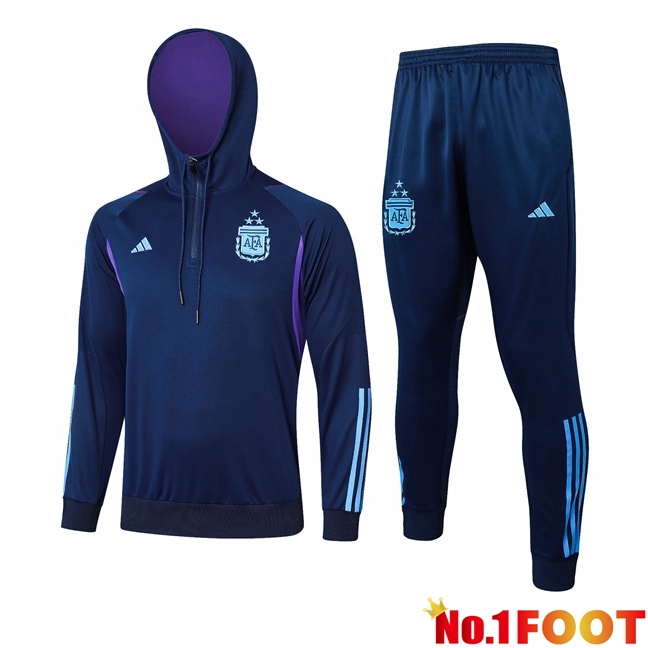 Argentina Training Tracksuit Sweatshirt Hoodie Blue Royal 2024/2025