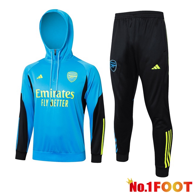 Arsenal Training Tracksuit Sweatshirt Hoodie Blue 2024/2025