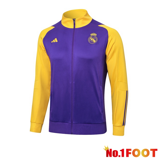 Real Madrid Training Jacket Purple Yellow 2024/2025