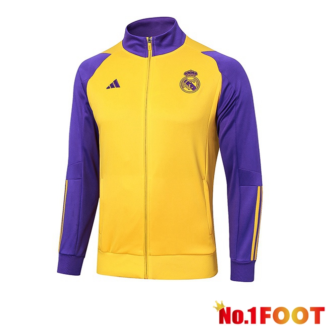 Real Madrid Training Jacket Yellow Purple 2024/2025