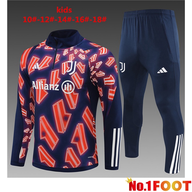 Juventus Kids Training Tracksuit Suit Red Blue Royal 2024/2025