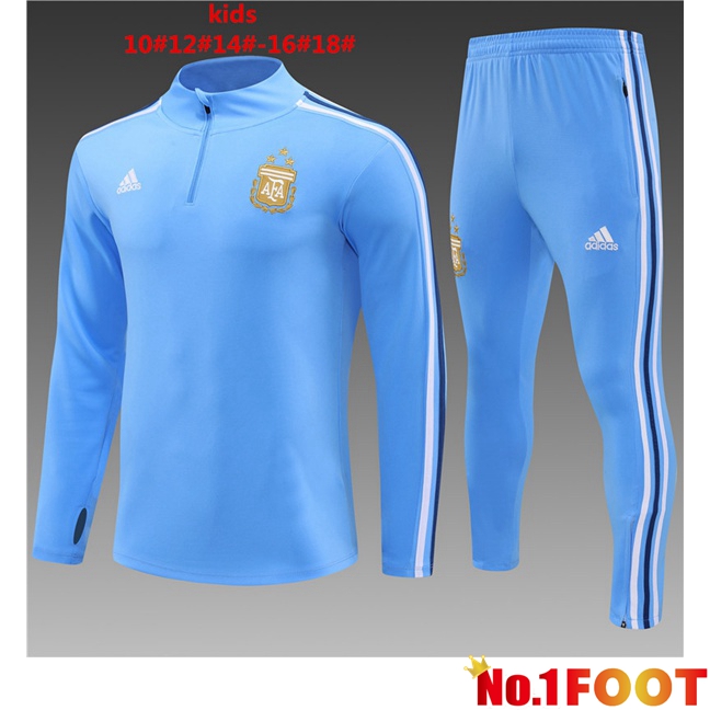 Argentina Kids Training Tracksuit Suit Blue 2024/2025 - Click Image to Close