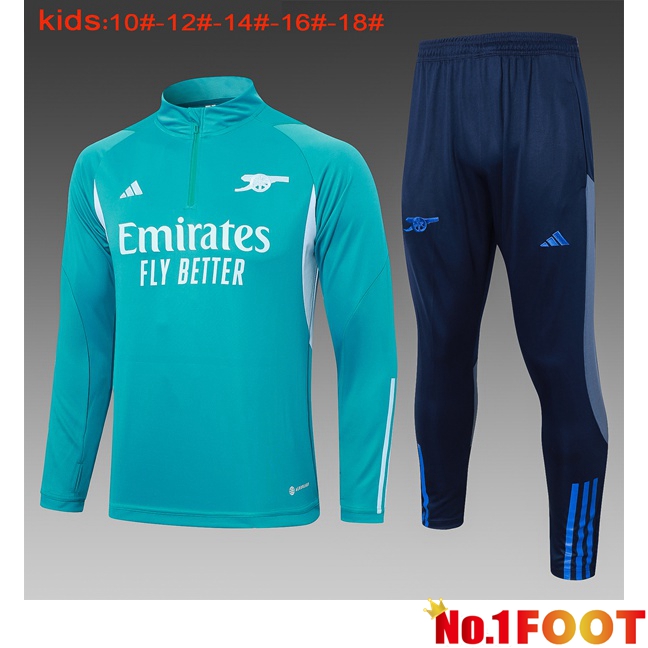 Arsenal Kids Training Tracksuit Suit Green 2024/2025