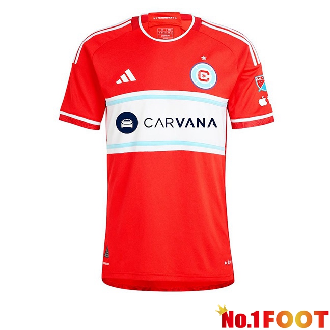 Chicago Fire FC Soccer Jersey Home Red 2024/2025