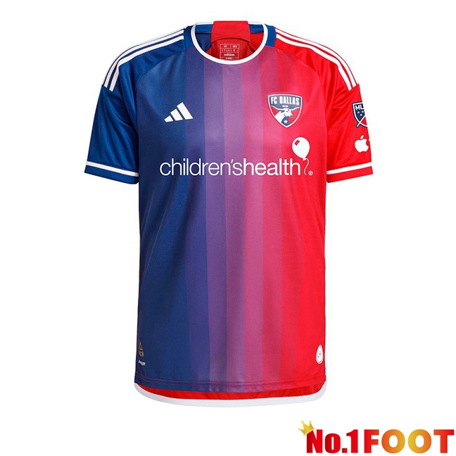 FC Dallas Soccer Jersey Home Red Blue 2024/2025 - Click Image to Close