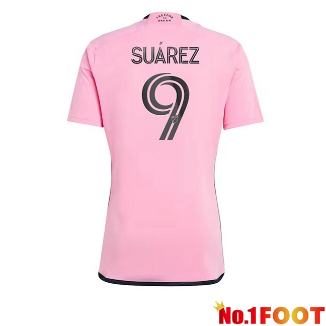 Inter Miami CF (Suárez 9) Soccer Jersey Home Pink 2024/2025