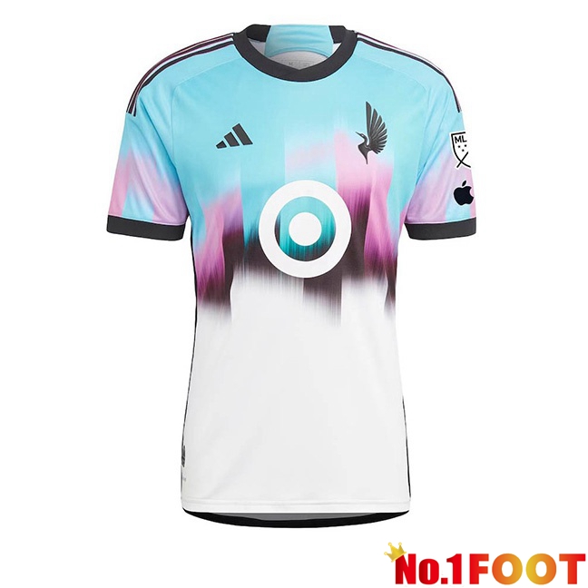 Minnesota United Soccer Jersey Away Blue White 2024/2025 - Click Image to Close