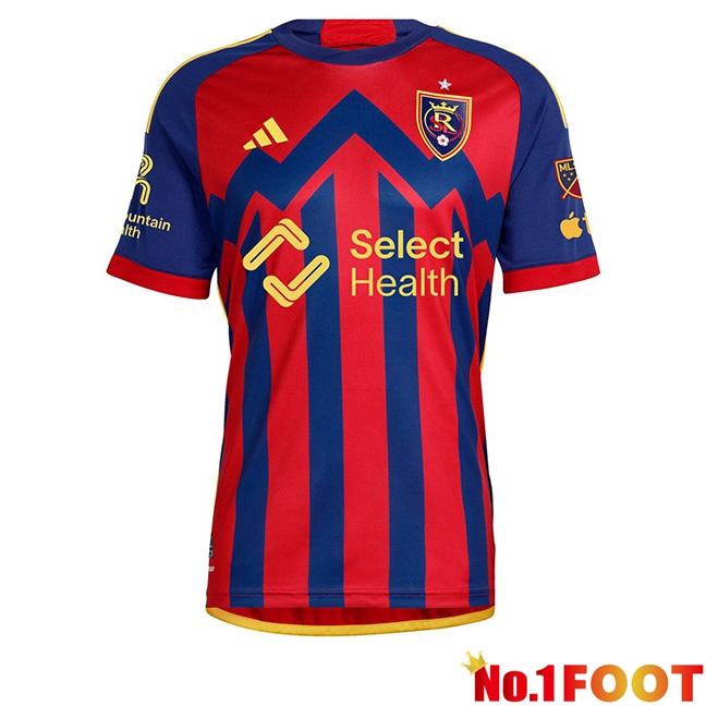 Real Salt Lake Soccer Jersey Home Red Blue 2024/2025