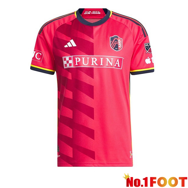 St.Louis City FC Soccer Jersey Home Red 2024/2025 - Click Image to Close