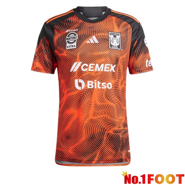 Tigres UANL Soccer Jersey Third Orange 2024/2025 - Click Image to Close