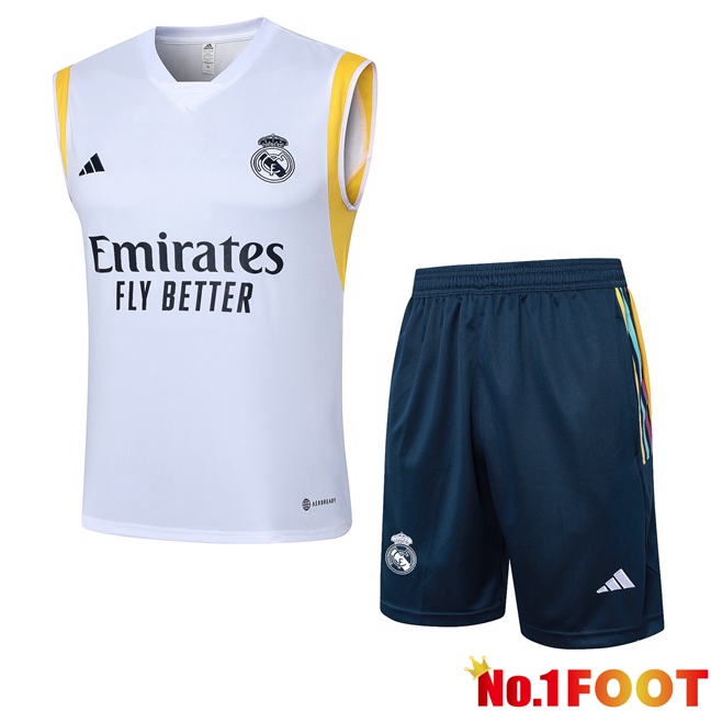 Real Madrid Soccer vest + Shorts White 2024/2025