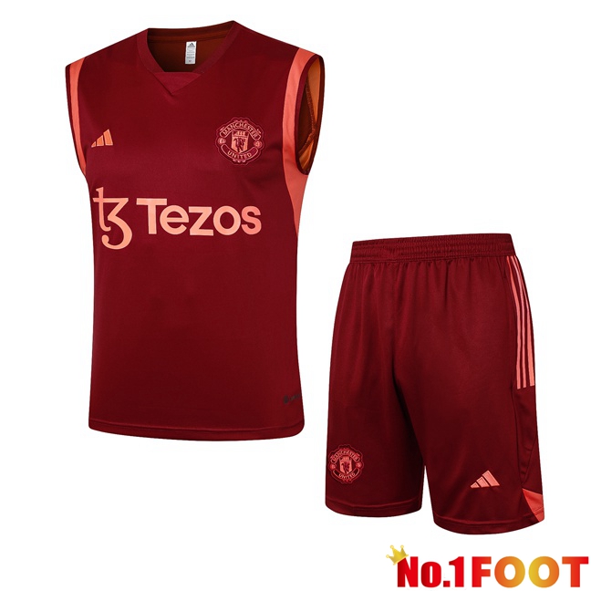 Manchester United Soccer vest + Shorts Red 2024/2025