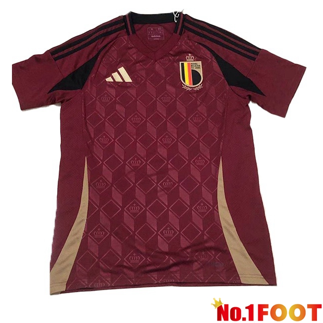 Belgium Soccer Jersey Home Red Version Fuite UEFA Euro 2024