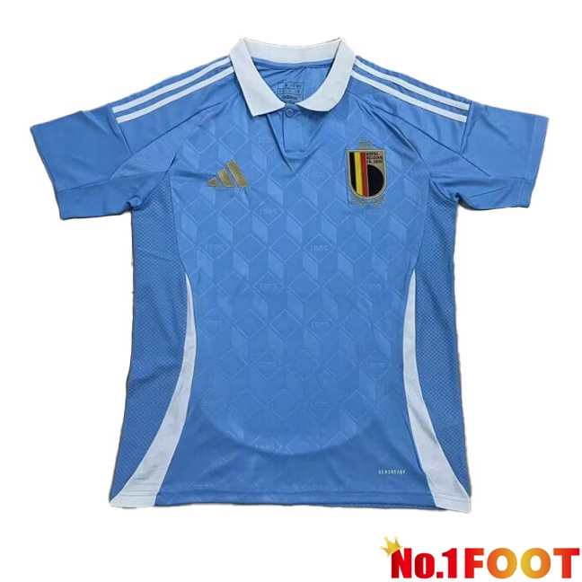 Belgium Soccer Jersey Away Blue Version Fuite UEFA Euro 2024