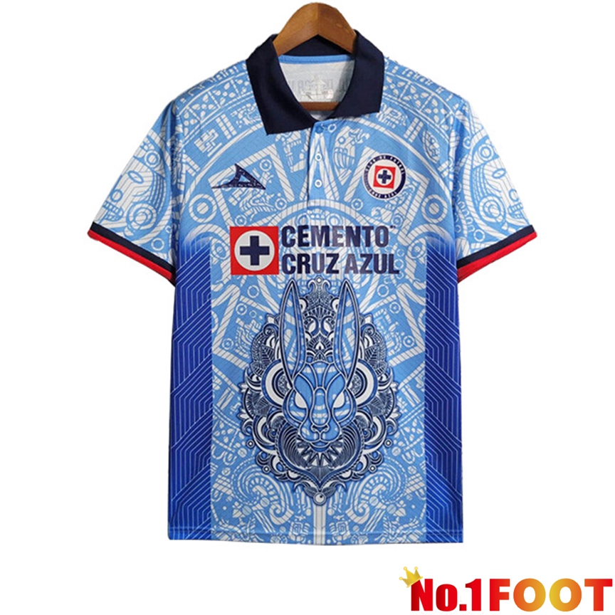 Cruz Azul Soccer Jersey White Day Of The Dead 2023/2024 - Click Image to Close