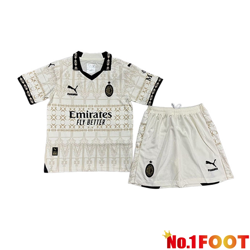 AC Milan Kids Soccer Jersey Fourth White 2023/2024