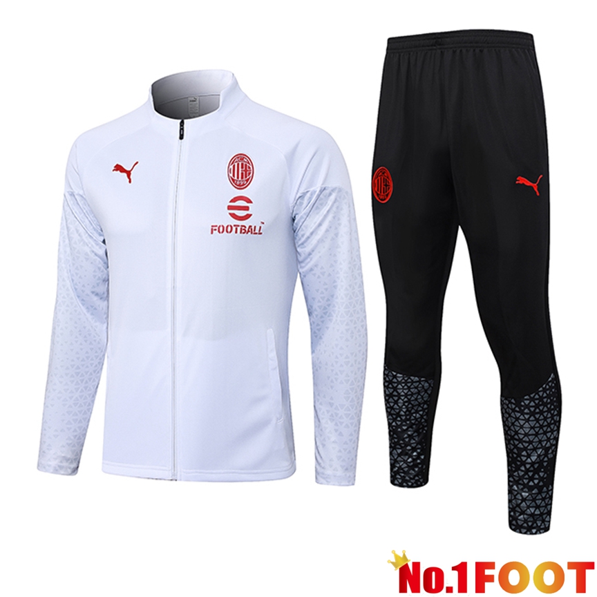 AC Milan Training Jacket Suit White 2023/2024