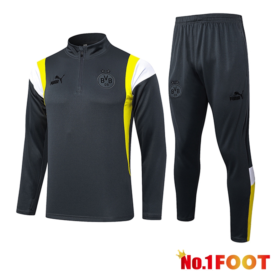 Dortmund Training Tracksuit Suit Grey 2023/2024