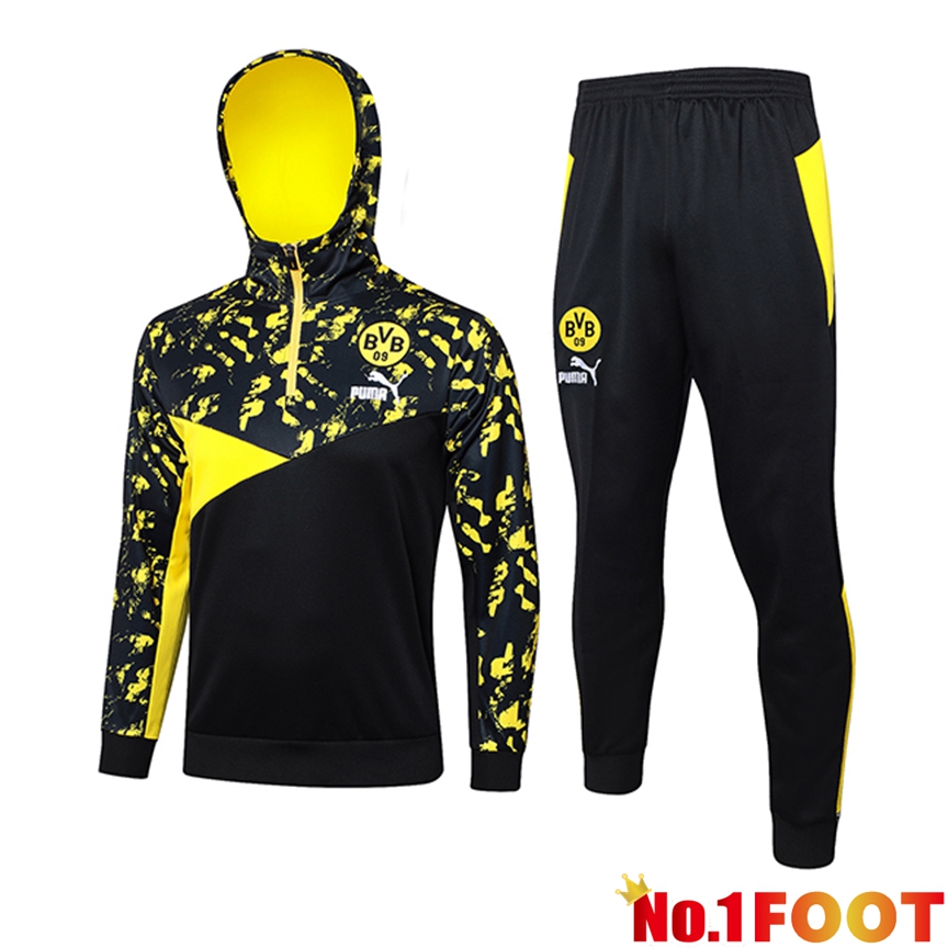 Dortmund Training Tracksuit Hoodie Black/Yellow 2024/2025