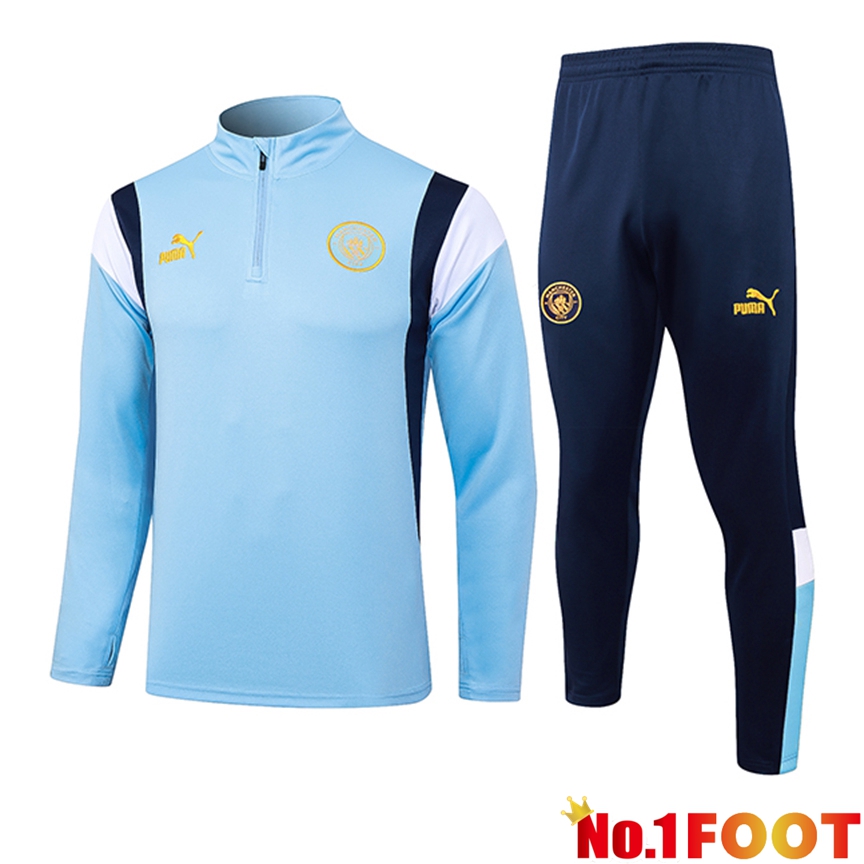 Manchester City Training Tracksuit Suit Light Blue 2023/2024