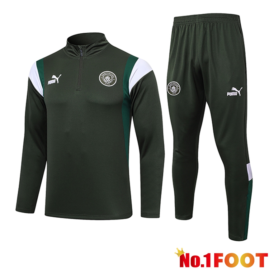 Manchester City Training Tracksuit Suit Green 2023/2024