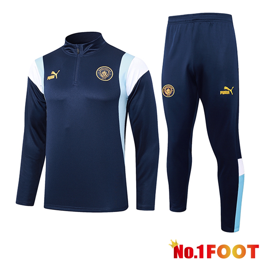 Manchester City Training Tracksuit Suit Ocean Blue 2023/2024