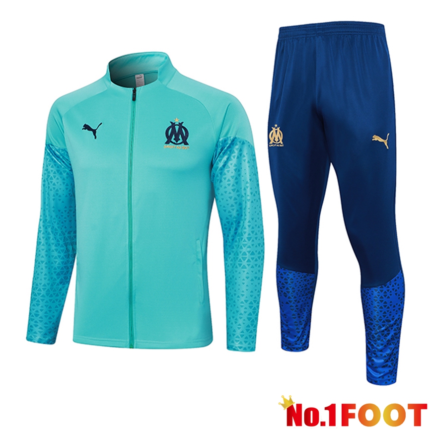 Marseille Training Jacket Suit Light Blue 2023/2024