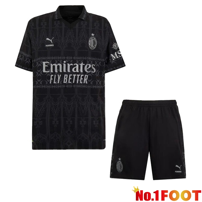 AC Milan Kids Soccer Jersey Fourth Black 2023/2024