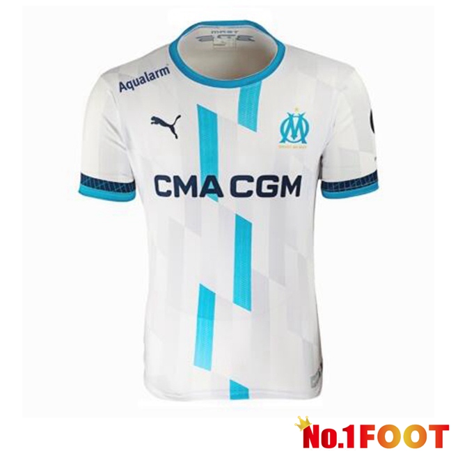 Marseille OM Soccer Jersey Esport White Blue 2023/2024