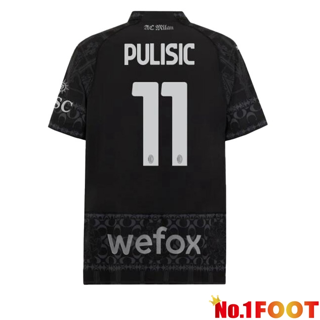 AC Milan (Pulisic 11) Soccer Jersey Fourth Black 2023/2024