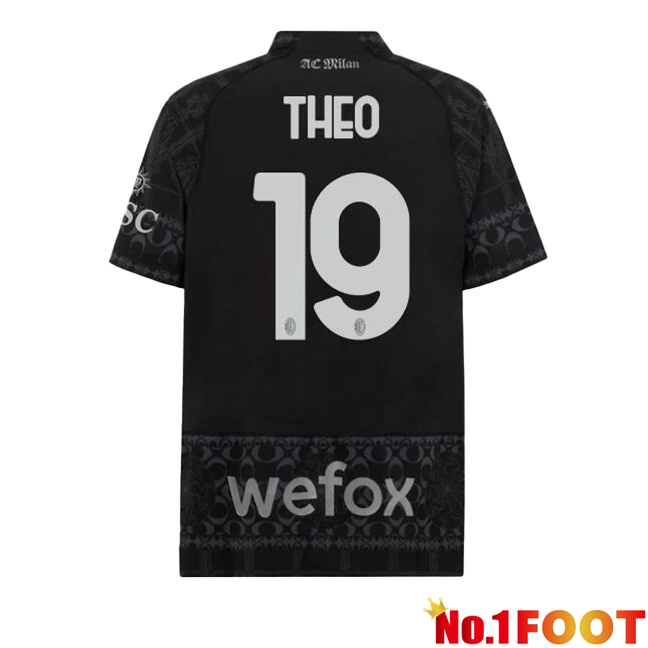 AC Milan (Theo 19) Soccer Jersey Fourth Black 2023/2024 - Click Image to Close