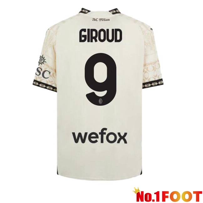 AC Milan (Giroud 9) Soccer Jersey Fourth Yellow 2023/2024