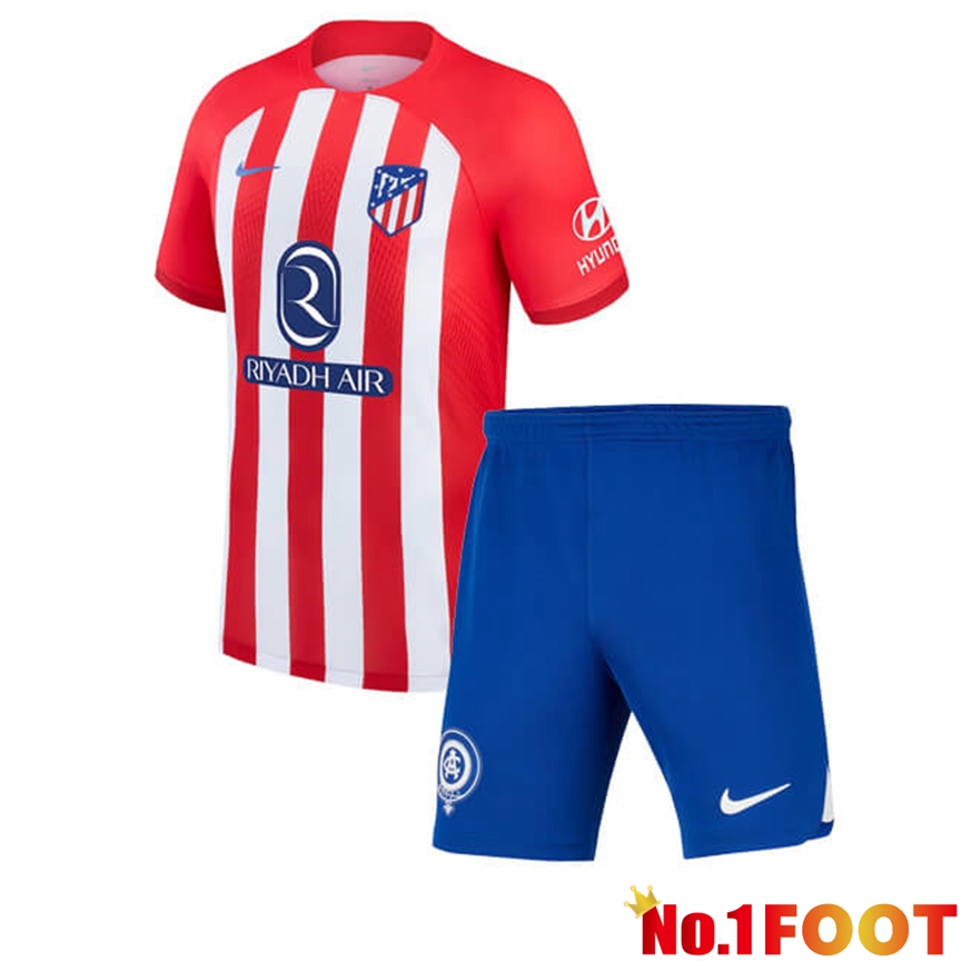 Atletico Madrid Kids Soccer Jersey Home 2023/2024