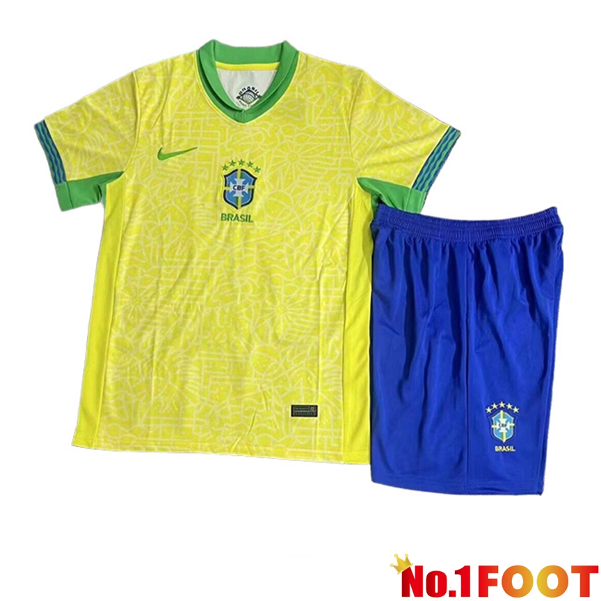 Brazil Kids Soccer Jersey Home 2024/2025